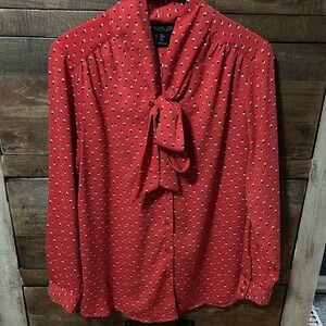 Rachel Zoe Long Sleeve Blouse With Neck Tie - Size L